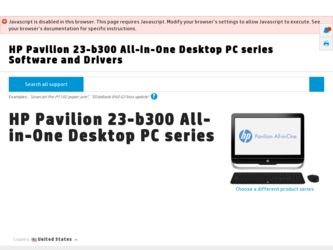 Pavilion 23-b300 driver download page on the HP site