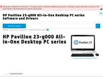 Pavilion 23-g000 driver download page on the HP site