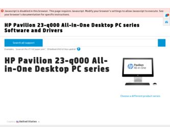 Pavilion 23-q000 driver download page on the HP site