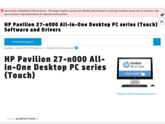 Pavilion 27-n000 driver download page on the HP site