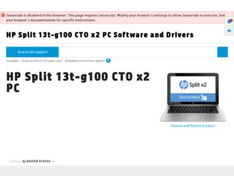 Split 13t-g100 driver download page on the HP site