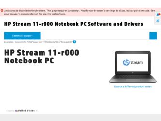 Stream 11-r000 driver download page on the HP site