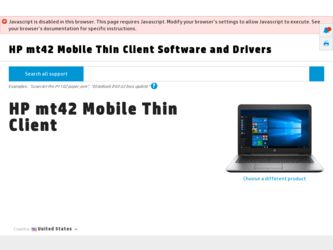 mt42 driver download page on the HP site