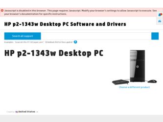 p2-1343w driver download page on the HP site