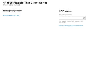 t505 driver download page on the HP site