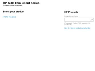 t730 driver download page on the HP site