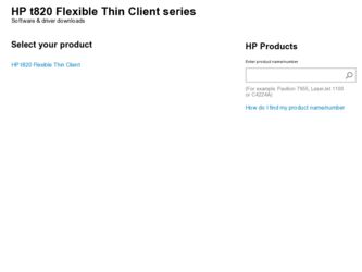 t820 driver download page on the HP site