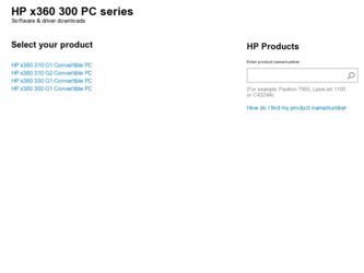 x360 driver download page on the HP site