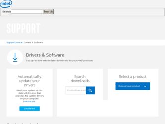 D845GLSH driver download page on the Intel site