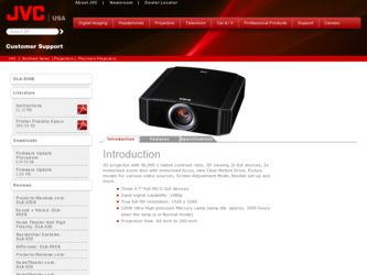 DLA-X30B driver download page on the JVC site