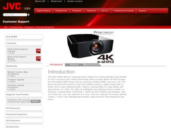 DLA-X500R driver download page on the JVC site
