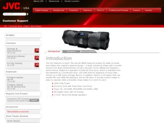RV-NB52 driver download page on the JVC site