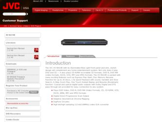 XV-N410B driver download page on the JVC site