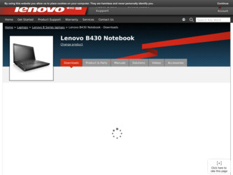B430 driver download page on the Lenovo site