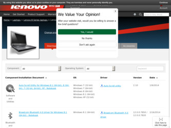 B4400 driver download page on the Lenovo site