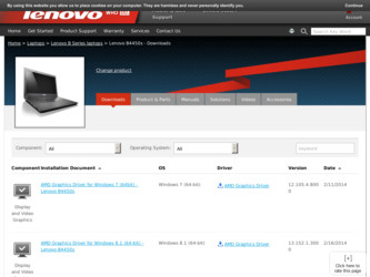 B4450s driver download page on the Lenovo site