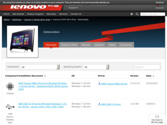 C245 driver download page on the Lenovo site