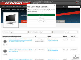 C445 driver download page on the Lenovo site