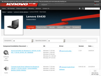 E4430 driver download page on the Lenovo site