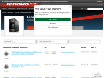 H515 driver download page on the Lenovo site