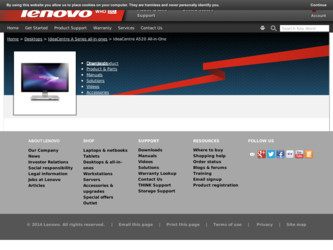 IdeaCentre A520 driver download page on the Lenovo site
