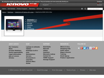 IdeaCentre B345 driver download page on the Lenovo site