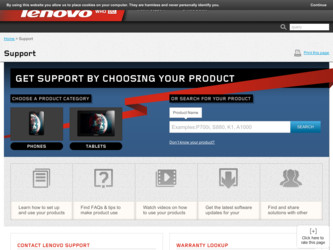 IdeaPad K1 driver download page on the Lenovo site