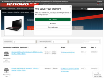 IdeaPad Y510p driver download page on the Lenovo site