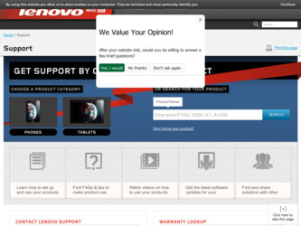 IdeaTab A1107 driver download page on the Lenovo site