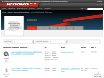 K29 driver download page on the Lenovo site