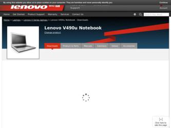 V490u driver download page on the Lenovo site