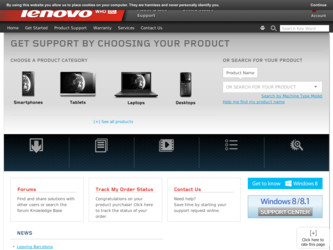 Y40-70 driver download page on the Lenovo site