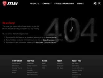 648F driver download page on the MSI site