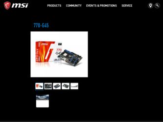 770G45 driver download page on the MSI site