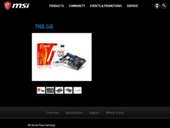 790XG45 driver download page on the MSI site