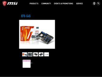 870G45 driver download page on the MSI site
