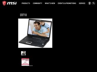 ER710 driver download page on the MSI site