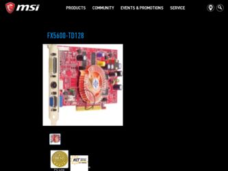 FX5600TD128 driver download page on the MSI site