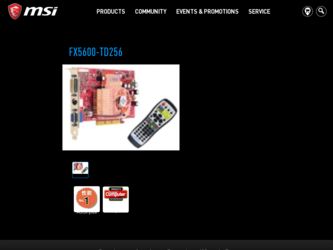 FX5600TD256 driver download page on the MSI site