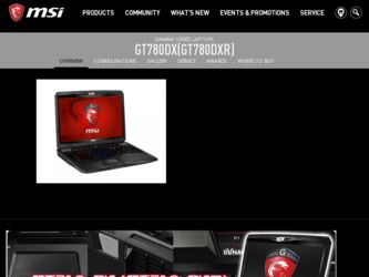 GT780DXGT780DXR driver download page on the MSI site