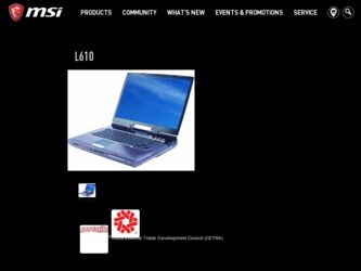 L610 driver download page on the MSI site