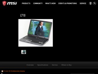 L710 driver download page on the MSI site