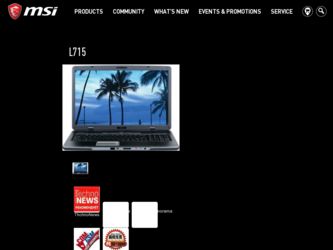 L715 driver download page on the MSI site