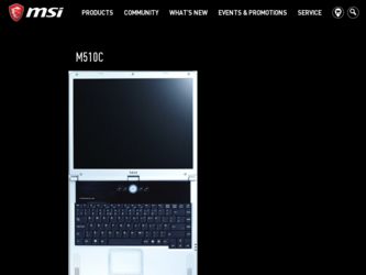 M510C driver download page on the MSI site