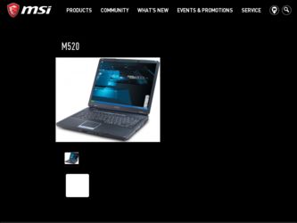 M520 driver download page on the MSI site