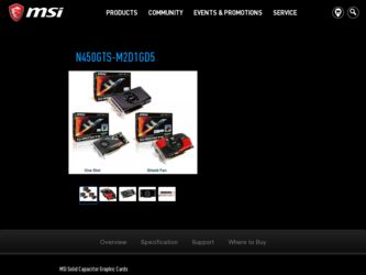 N450GTSM2D1GD5 driver download page on the MSI site