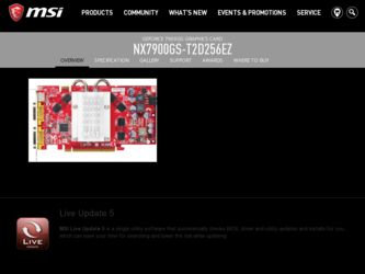 NX7900GST2D256EZ driver download page on the MSI site