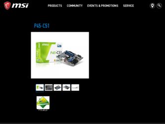 P45C51 driver download page on the MSI site