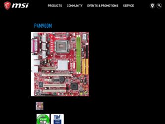 P4M900M driver download page on the MSI site