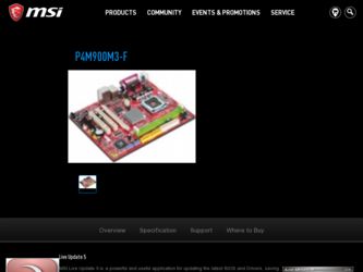 P4M900M3F driver download page on the MSI site